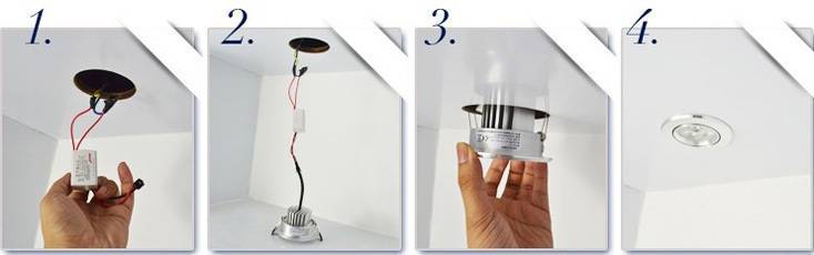 Как сделать установку светильников, встраиваемых на потолке и стенах: рекомендации по установке спотов, люстр и светильников