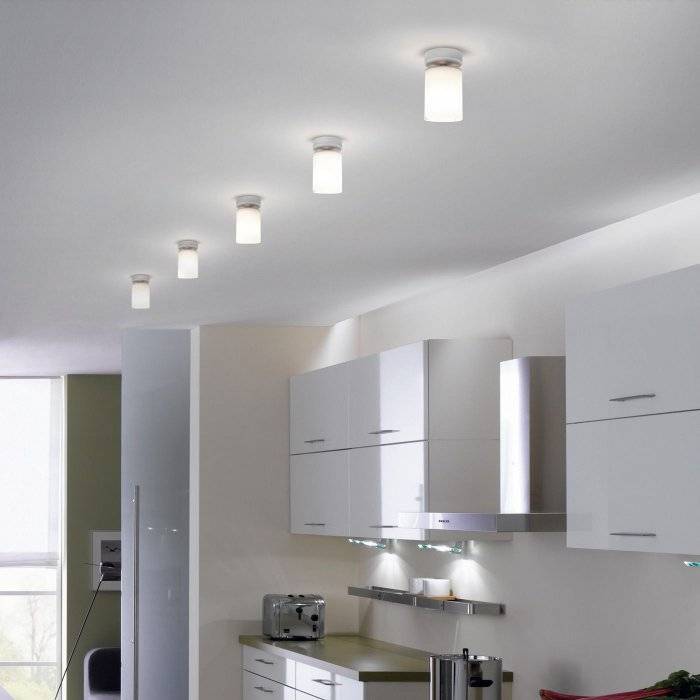 Освещение на кухне с натяжным потолком: 50+ фото удачных примеров
