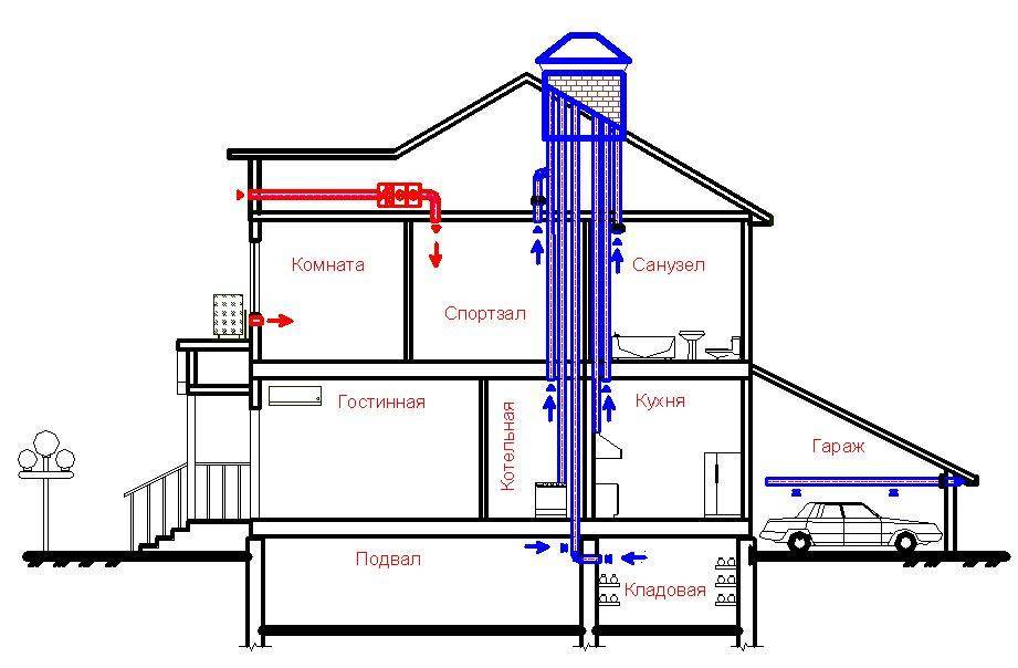 Вентиляция подвала в частном доме: схема и монтаж