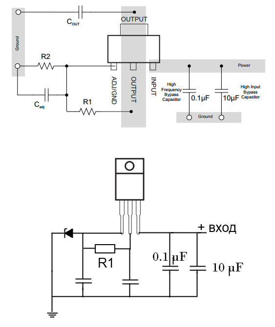 Стабилизатор тока на lm317 для светодиодов
