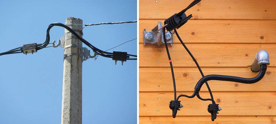 Монтаж сип кабеля от столба к дому: виды провода, особенности подключения