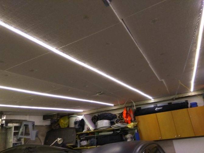 Светодиодные светильники для гаража - виды, преимущества и недостатки