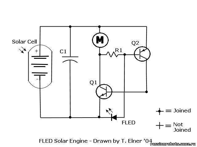 Схема солнечного фонарика