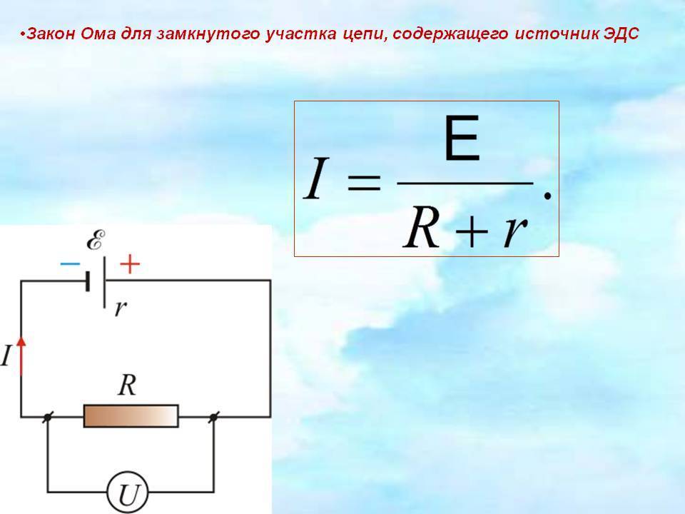 Сила замкнутой цепи. Закон Ома для участка цепи схема. Напряжение по закону Ома для участка цепи формула. Формула ЭДС для участка цепи. Формула закона Ома для участка электрической замкнутой цепи.