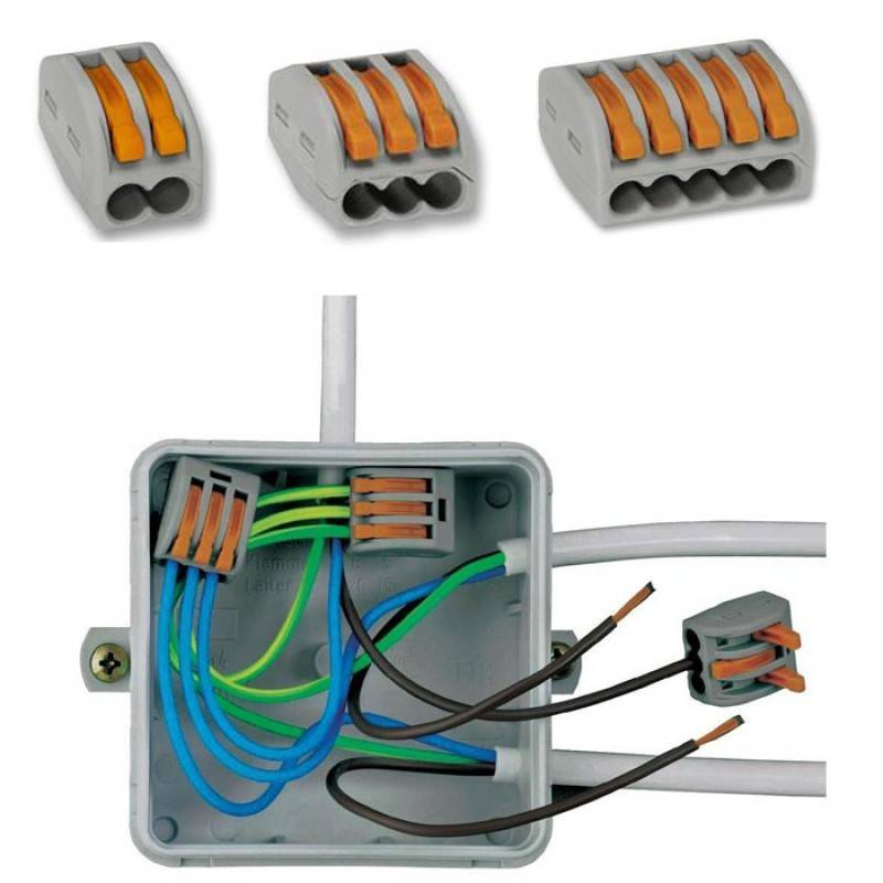 Виды соединения электрических проводов в распаечной коробке
