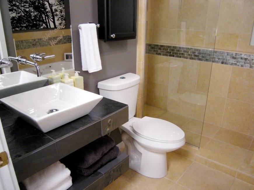 Дизайн маленького туалета с раковиной - примеры в фото