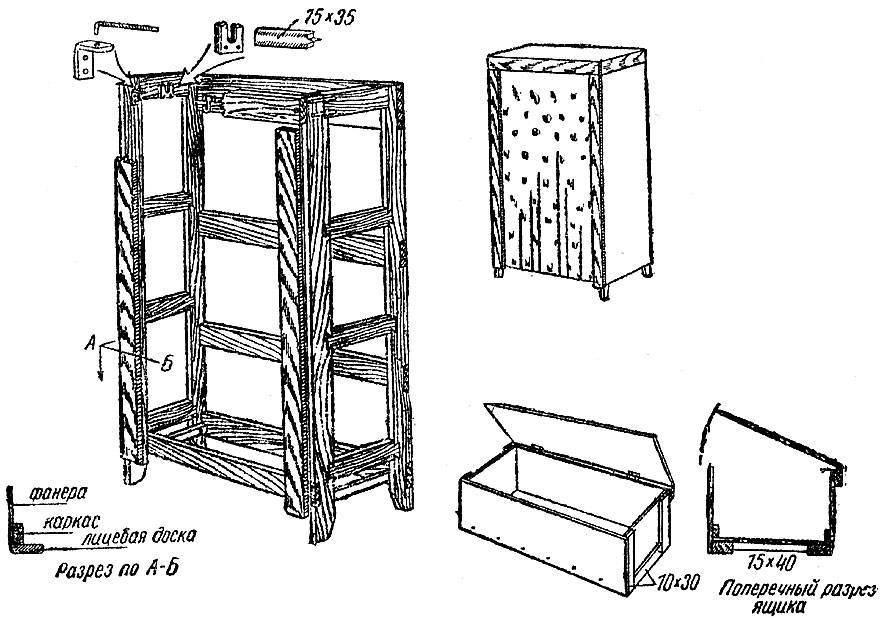 Какие бывают шкафы для балкона или лоджии и как изготовить своими руками