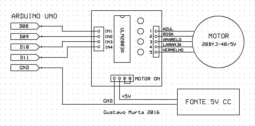Управление и подключение шагового двигателя к ардуино (arduino)