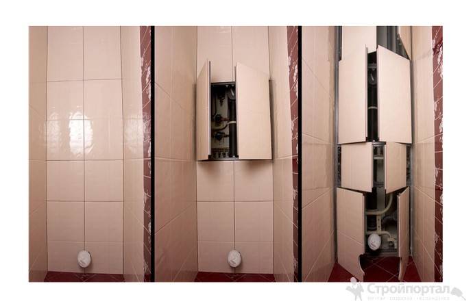 Как закрыть трубы в туалете: оставить к ним доступ, быстро и просто, пластиковыми панелями, гиспокартоном, сбоку от унитаза