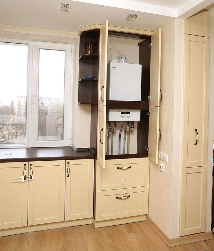 Как спрятать газовый котел на кухне: лучшие дизайнерские решения | отделка в доме