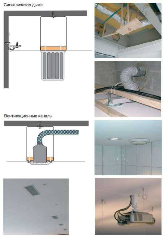 Установка потолочных диффузоров и вентиляционных решеток в ванной