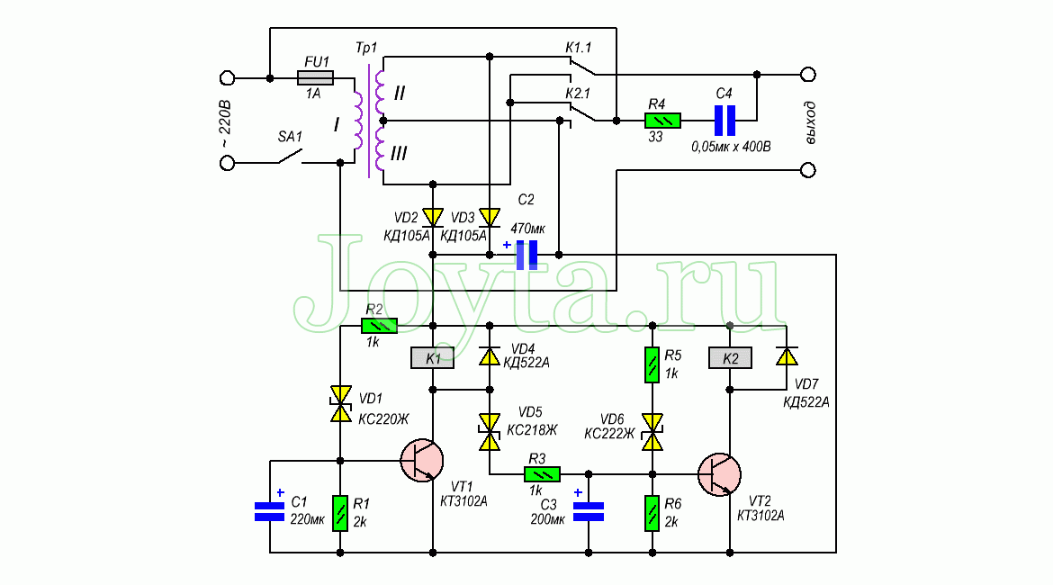 Стабилизатор сетевого напряжения своими руками схема