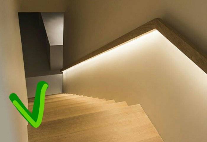 Подсветка лестницы - выбор вариантов, правильная установка и описание