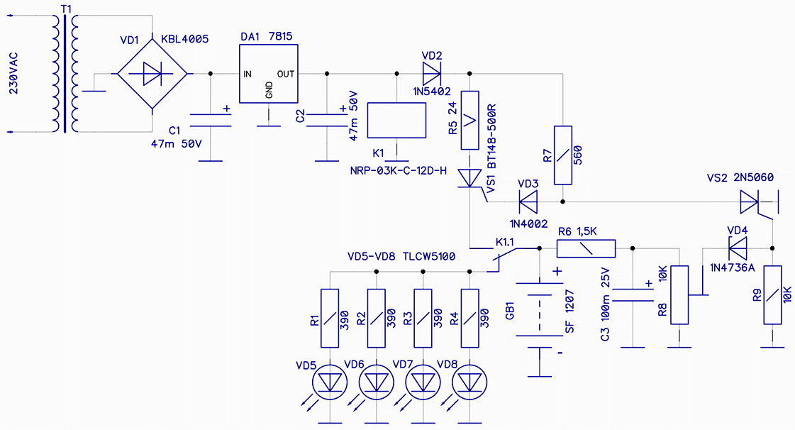 Трофи tl52 схема электрическая