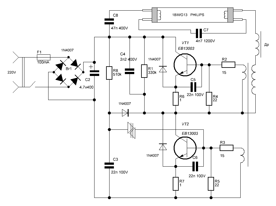 Nb etl 236 ea3 схема принципиальная. подключение и ремонт баластника для люминесцентных ламп