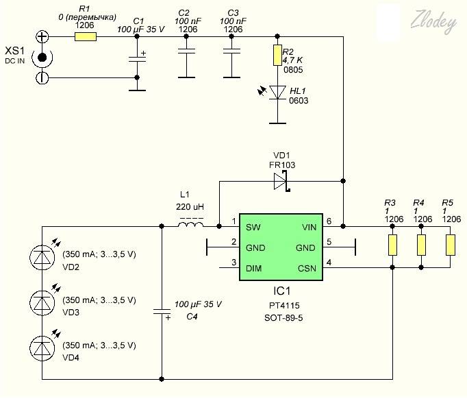 Led driver схема