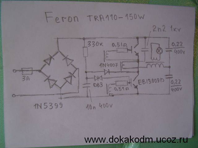 Lb005 60w схема блок питания feron