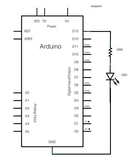 Arduino подключение светодиода » ардуино уроки