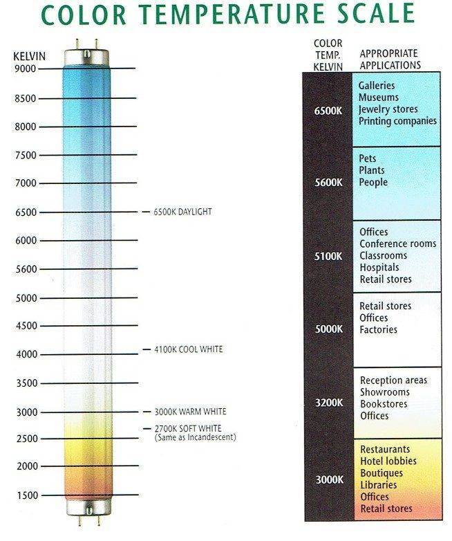 Что такое цветовая температура источника света