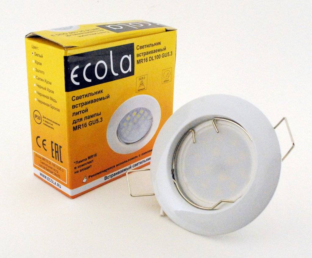 Светодиодные лампы и светильники ecola (обзор)