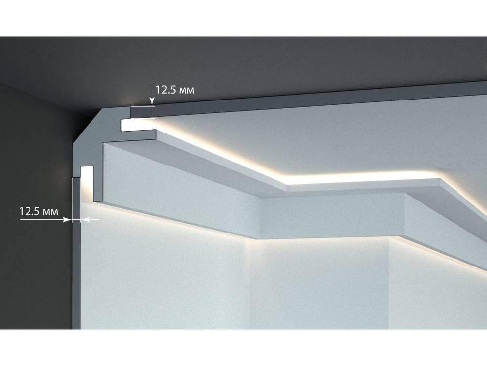 Способы монтажа потолочного карниза с подсветкой - блог о строительстве