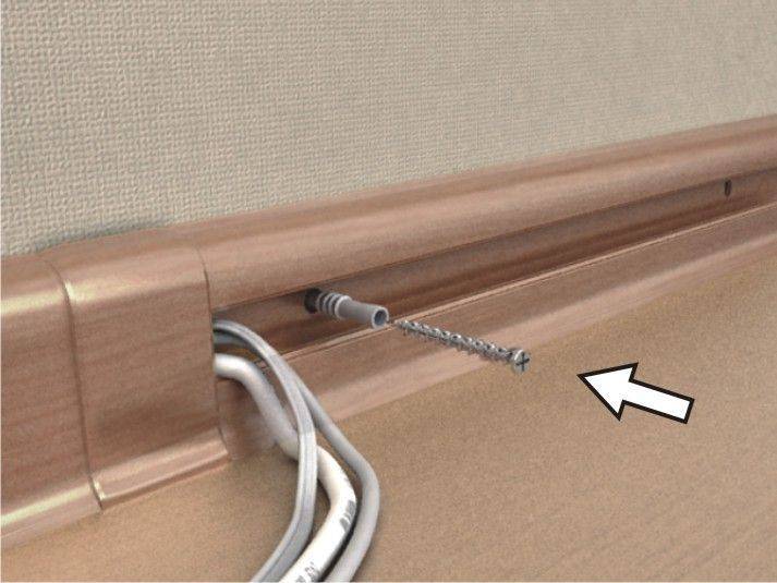 Прокладка кабеля в плинтусе: преимущества и недостатки. как уложить провод в плинтус