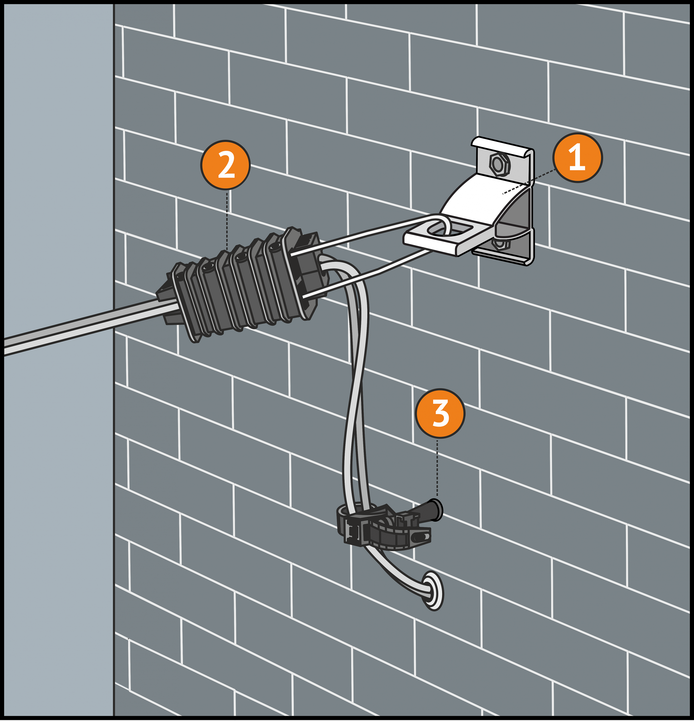 Различные способы крепления проводов к стене