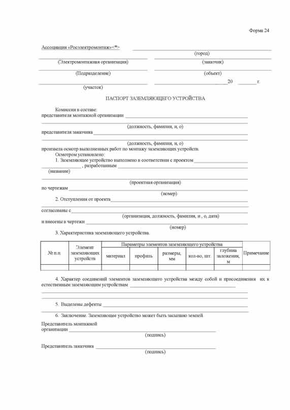 Паспорт молниезащитных устройств. образец заполнения паспорта молниезащиты
