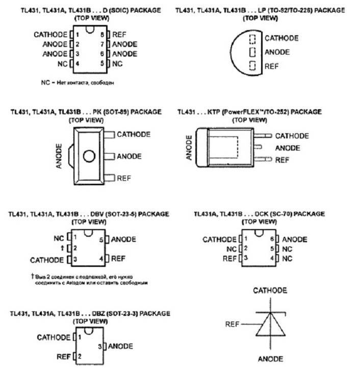 Даташит tl431 схема включения