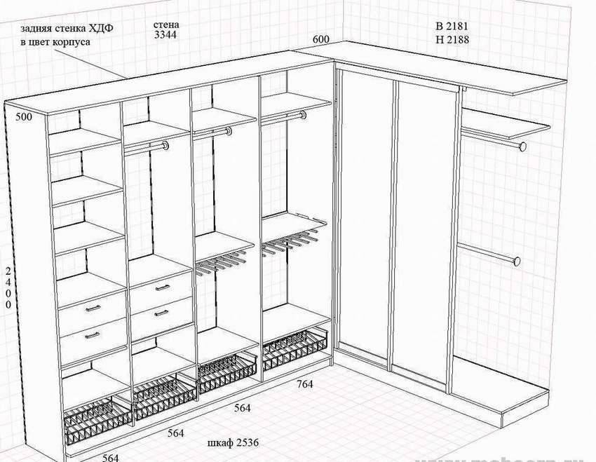 Встроенный шкаф-купе своими руками: как сделать, схемы и чертежы, сборка (фото и видео)
