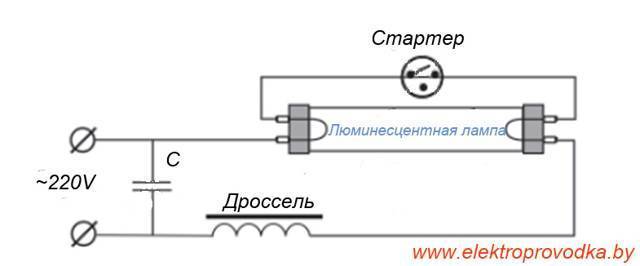 Как подключить лампу дневного света: особенности схемы
