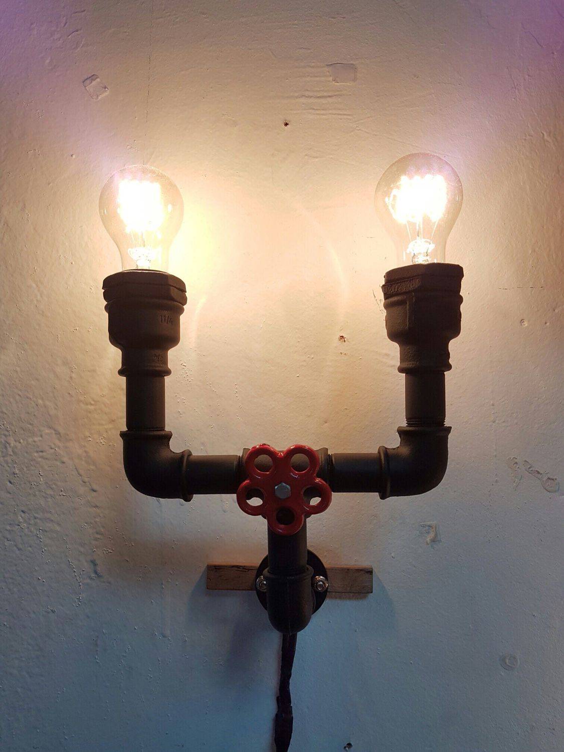 Светильник в стиле лофт из водопроводных труб: как сделать своими руками