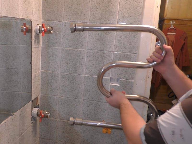 Замена полотенцесушителя в ванной: как заменить самому без ошибок - искра газ