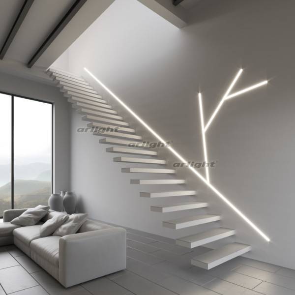 Подсветка лестницы светодиодной лентой: фото, видео, схема