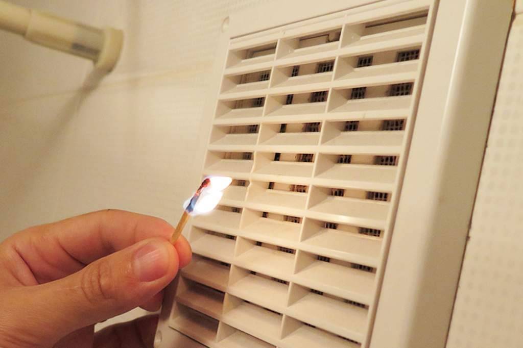 Как проверить вентиляцию в квартире: проверка работы каналов - точка j