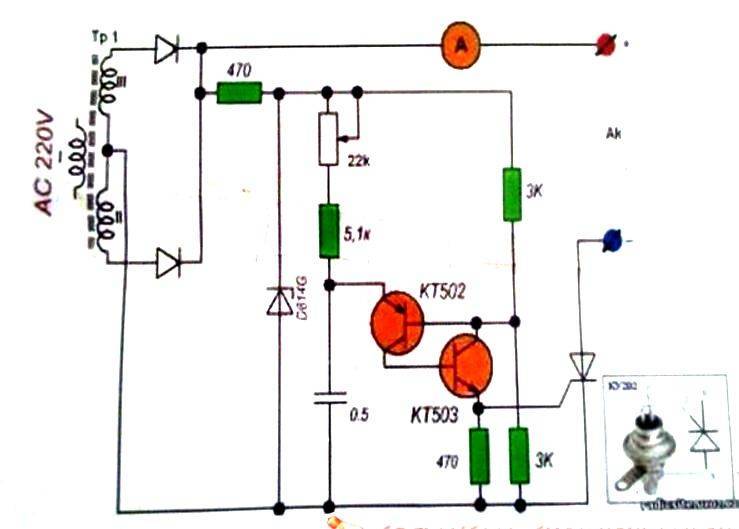 Схема зарядного устройства с регулировкой тока и напряжения: до 10 а, своими руками, зу для акб из трансформатора