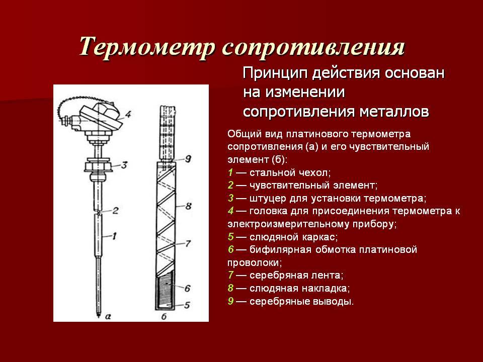 Термометр сопротивления на схеме