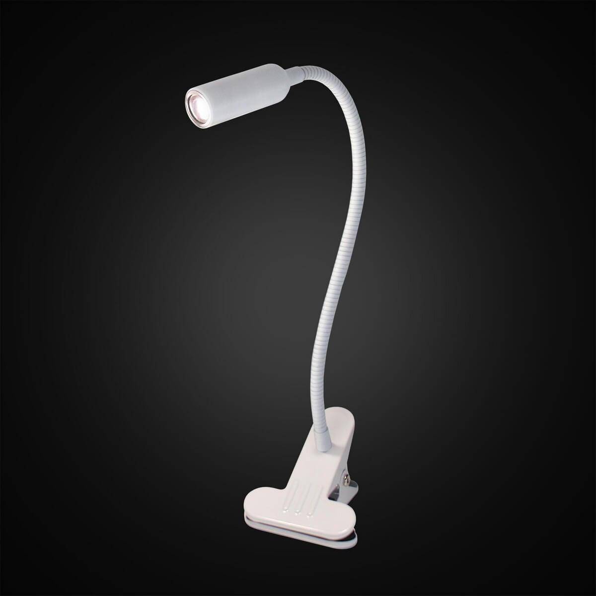 Настольные лампы на прищепке: светодиодные для рабочего стола, с гибкой ножкой
