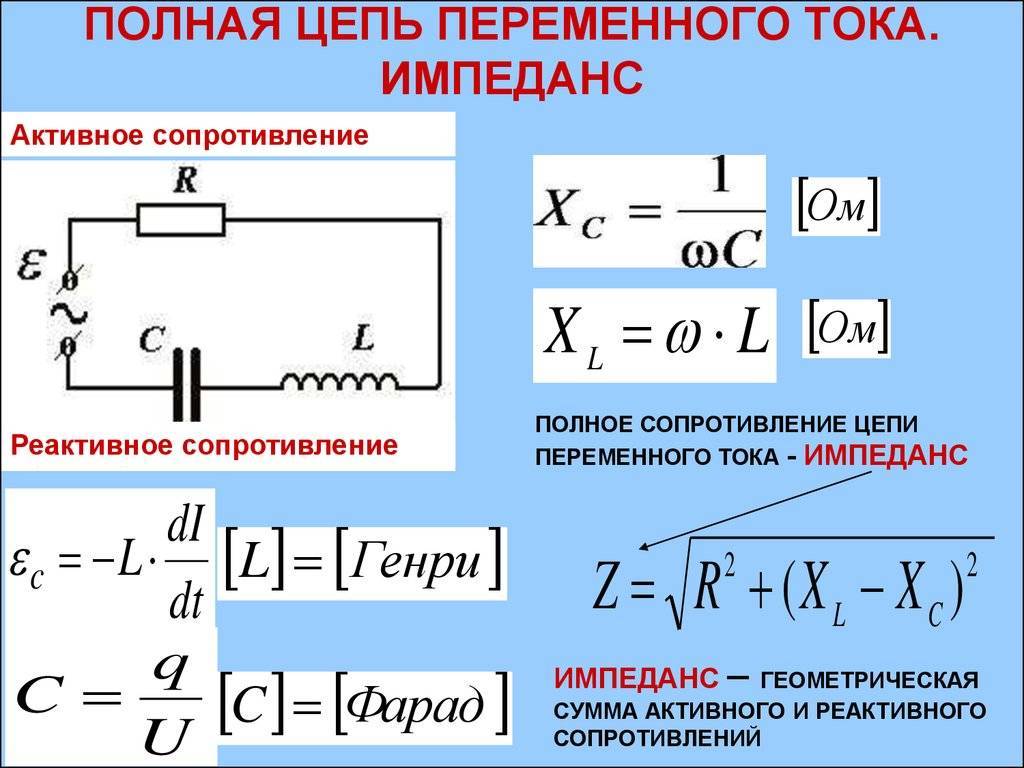 Активное сопротивление схема