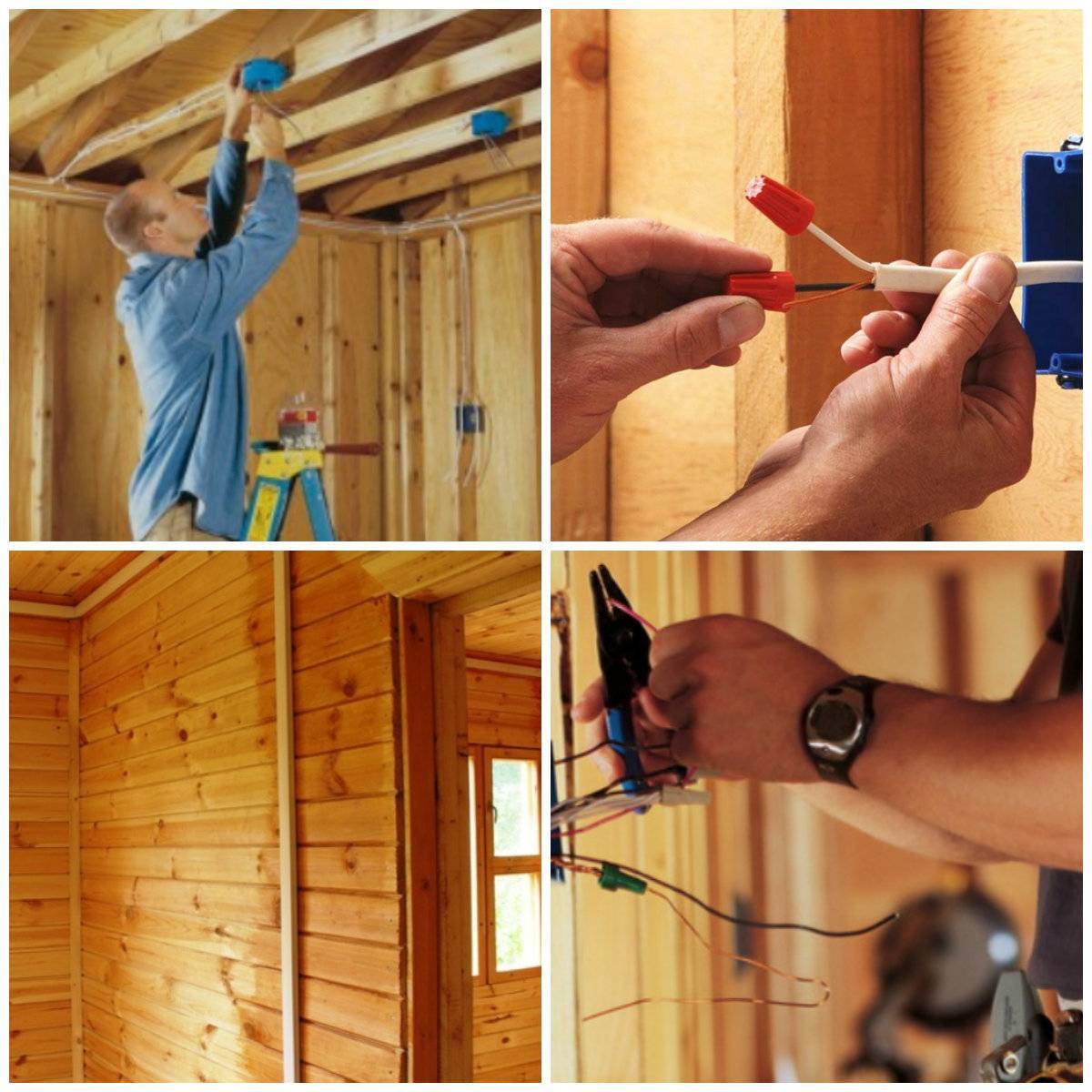Проводка в деревянном доме: прокладка, разводка, монтаж электропроводки