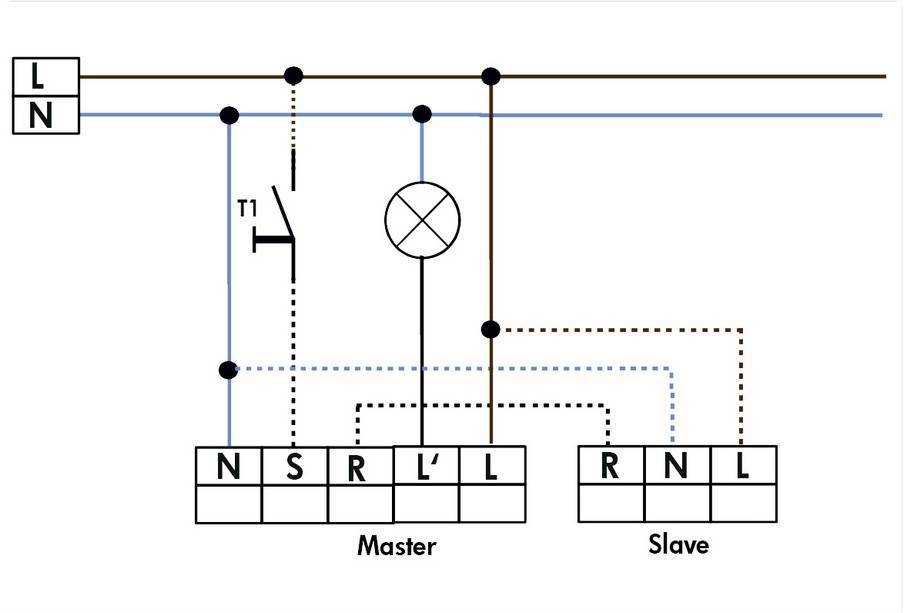 Схема: как подключить датчик движения к прожектору