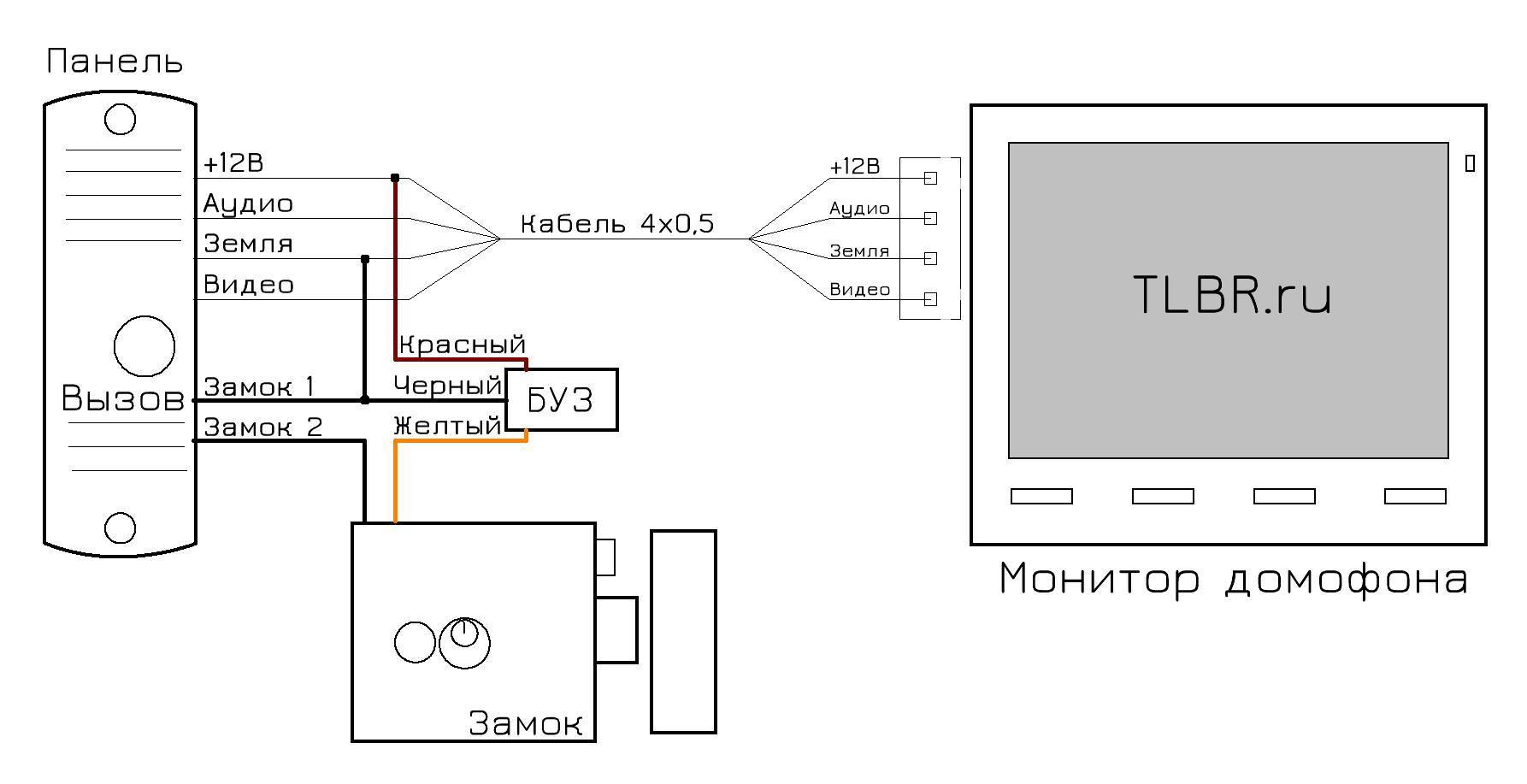 Avc 305 схема вызывная панель схема подключения