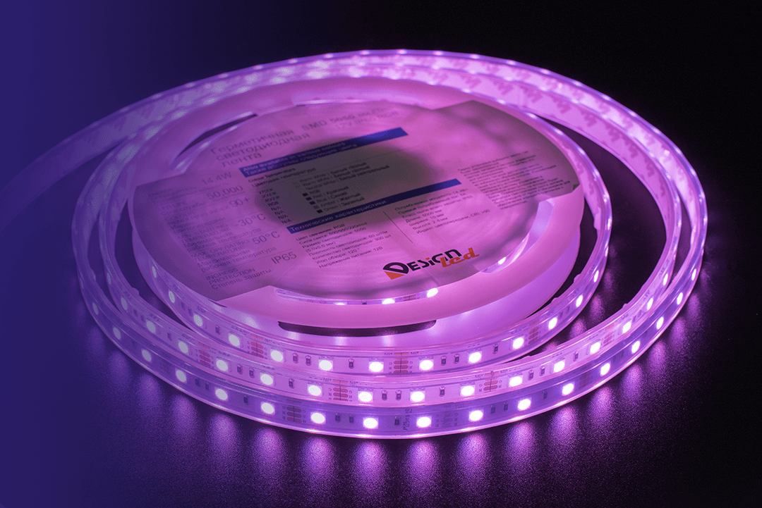 Герметичная светодиодная лента: влагозащищенная, в силиконе