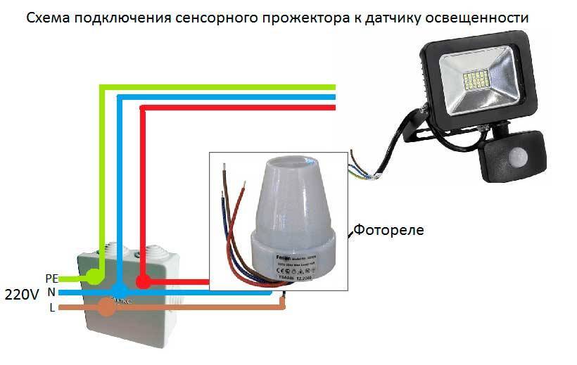 Как правильно подключить датчик движения к светильнику: схемы монтажа