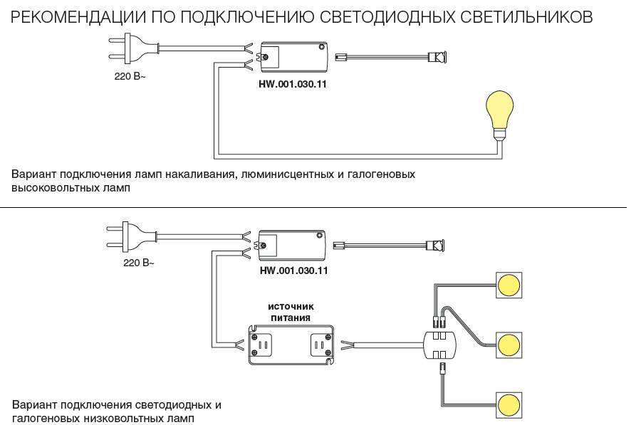 Подключение светодиодной ленты к сети 220 в схема