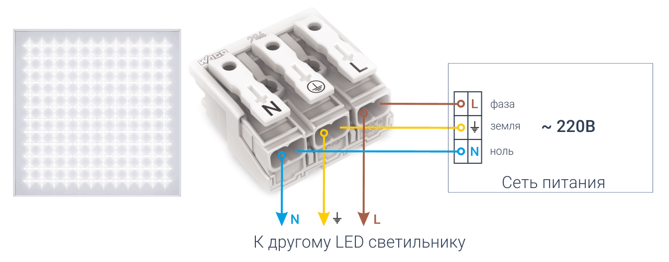 Схема включения в светодиодной лампы в сеть