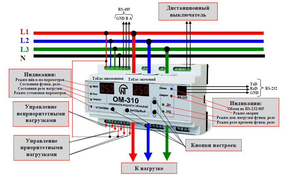 Схема ом 3 ом