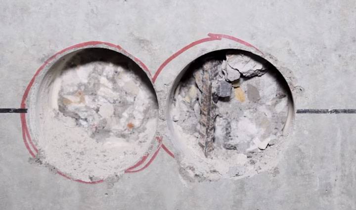 Способы сделать отверстия под розетку в бетоне и плитке