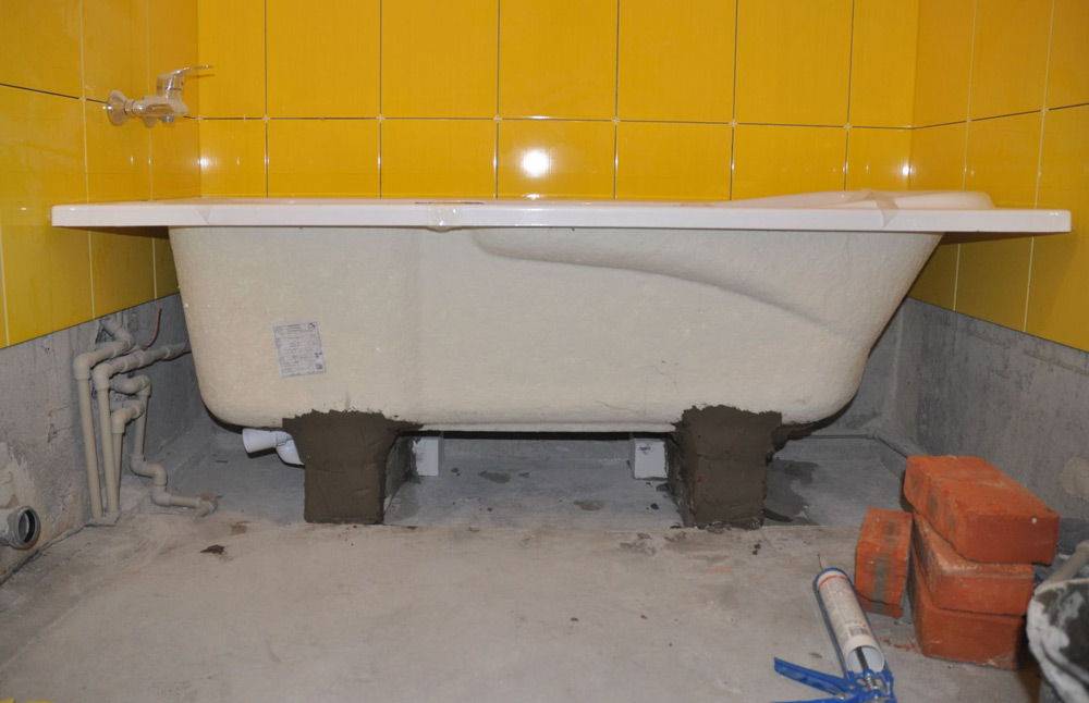 Как производится установка стальной ванны своими руками — пошаговая инструкция