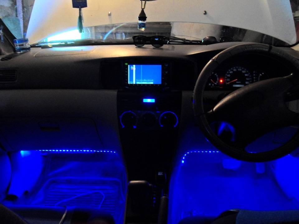Как установить и подключить светодиодную ленту в машине своими руками + видео